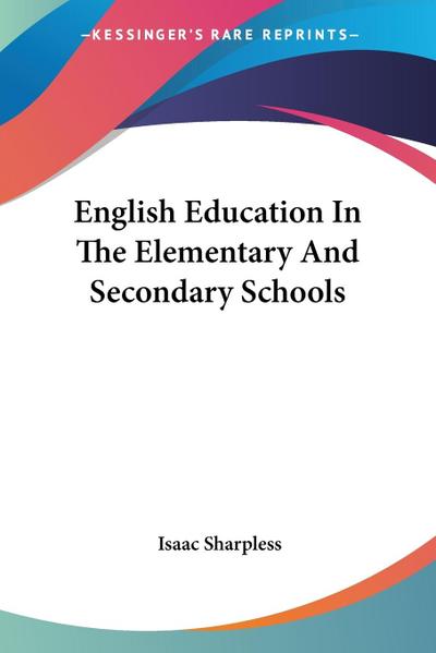 English Education In The Elementary And Secondary Schools