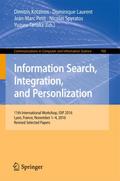 Information Search, Integration, and Personlizatio