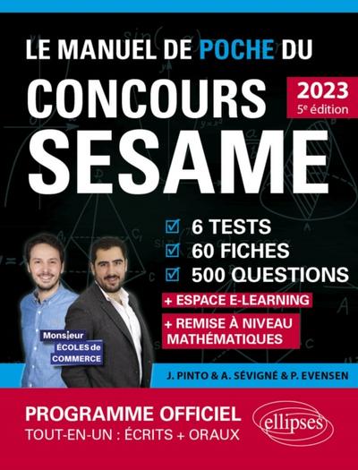 Le Manuel de POCHE du concours SESAME 2023