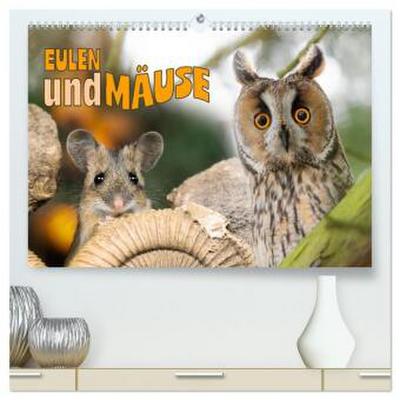 Eulen und Mäuse (hochwertiger Premium Wandkalender 2026 DIN A2 quer), Kunstdruck in Hochglanz