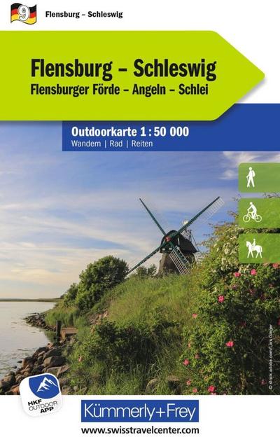 Kümmerly+Frey Outdoorkarte Deutschland 9 Flensburg, Schleswig 1:50.000