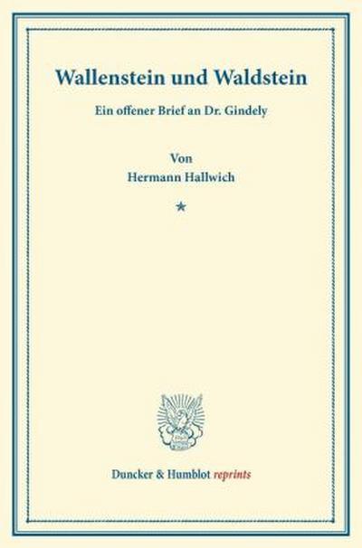 Wallenstein und Waldstein.