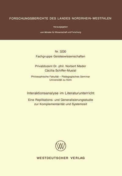 Interaktionsanalyse im Literaturunterricht