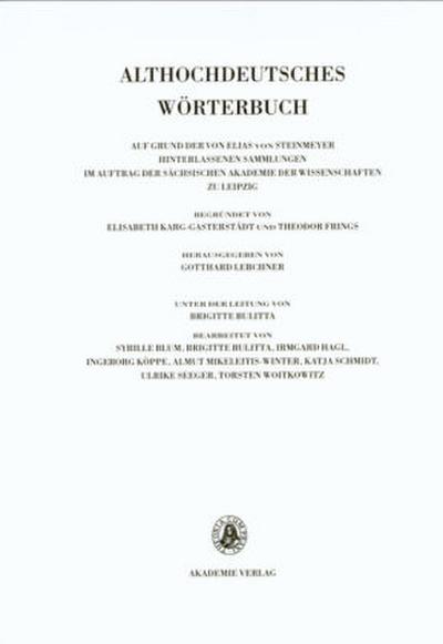 Althochdeutsches Wörterbuch Althochdeutsches Wörterbuch, # Band VI/10. Band VI: M-N. 10. Lieferung (mit bis mor(a)beri).