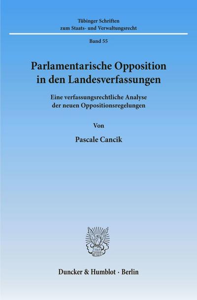 Parlamentarische Opposition in den Landesverfassungen.
