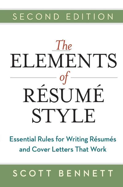 Elements of Resume Style Softcover