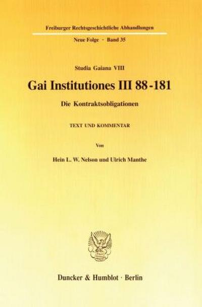 Gai Institutiones III 88 - 181.