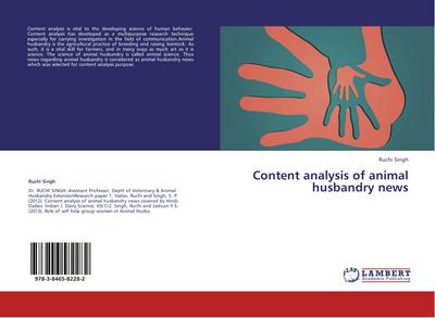 Content analysis of animal husbandry news