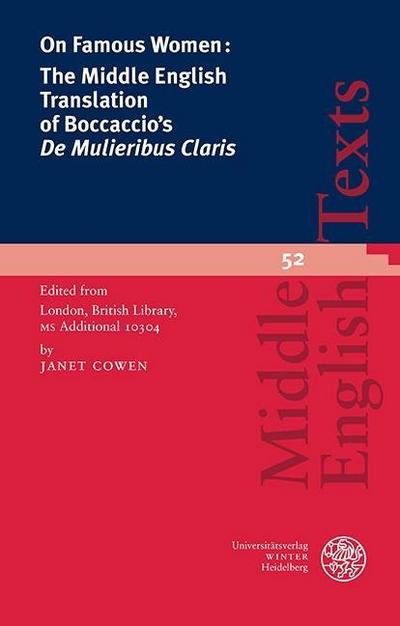 On Famous Women: The Middle English Translation of Boccaccio’s ’De Mulieribus Claris’