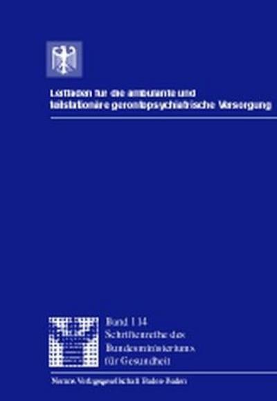 Leitfaden für die ambulante und teilstationäre gerontopsychiatrische Versorgung