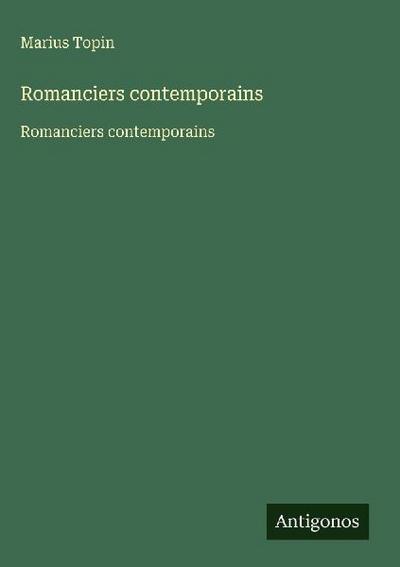 Romanciers contemporains 