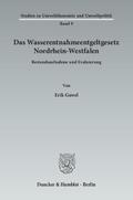 Das Wasserentnahmeentgeltgesetz Nordrhein-Westfalen
