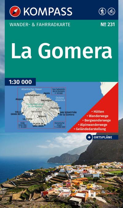 KOMPASS Wanderkarte 231 La Gomera 1:30.000