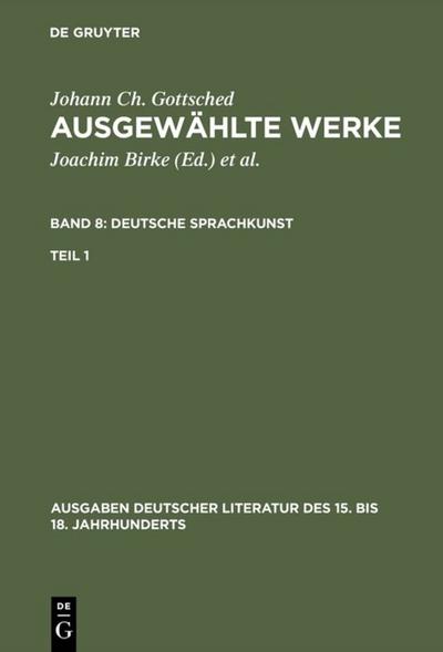 Deutsche Sprachkunst. Erster Teil