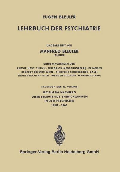 Lehrbuch der Psychiatrie