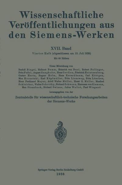 Wissenschaftliche Veröffentlichungen aus den Siemens-Werken