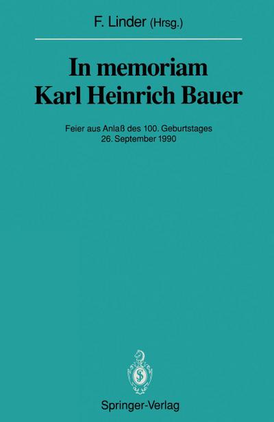 In memoriam Karl Heinrich Bauer