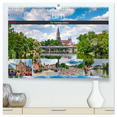 Ulm für Nestspatzen (hochwertiger Premium Wandkalender 2025 DIN A2 quer), Kunstdruck in Hochglanz