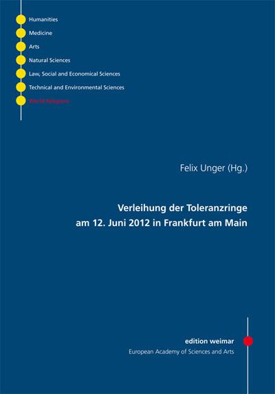 Verleihung der Toleranzringe am 12.Juni 2012 in Frankfurt am Main