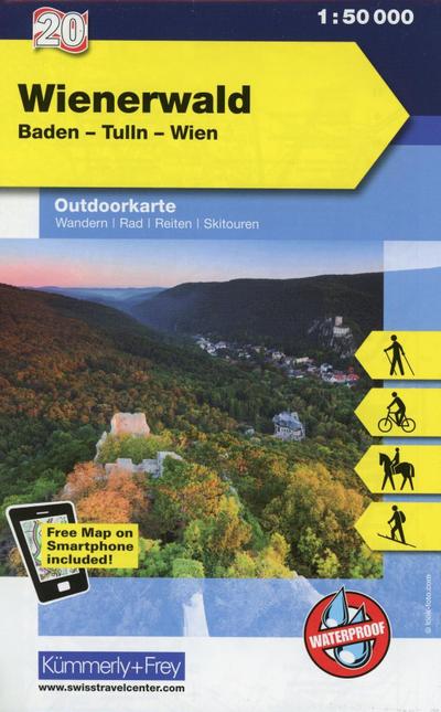 Kümmerly+Frey Outdoorkarte Österreich - Wienerwald
