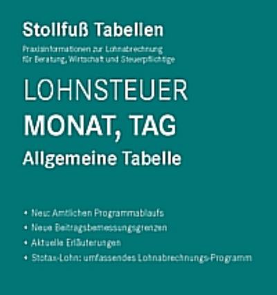 Tabelle, Lohnsteuer 2026 Monat, Tag