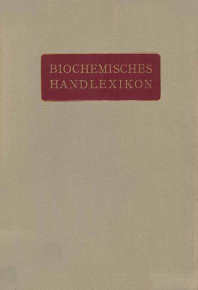 Biochemisches Handlexikon