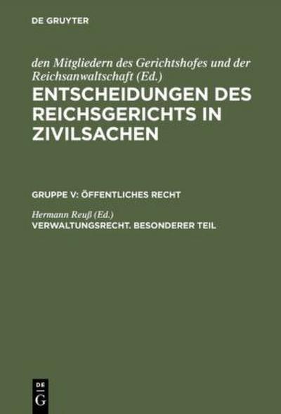 Verwaltungsrecht. Besonderer Teil
