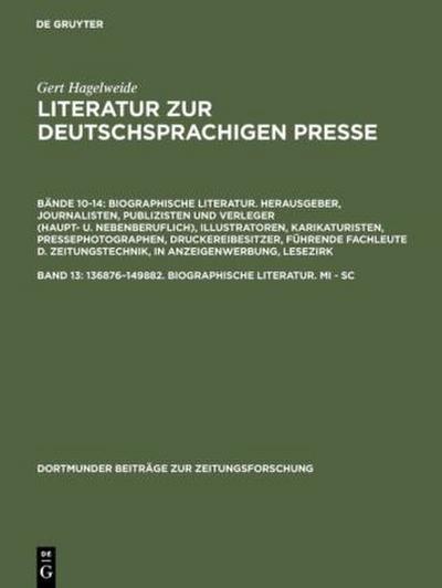 136876-149882. Biographische Literatur. Mi - Sc