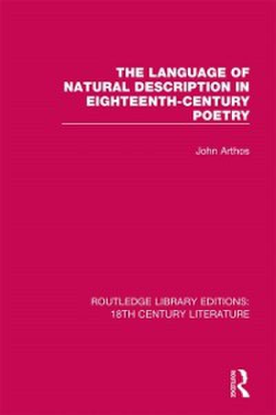 Language of Natural Description in Eighteenth-Century Poetry