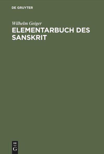 Elementarbuch des Sanskrit