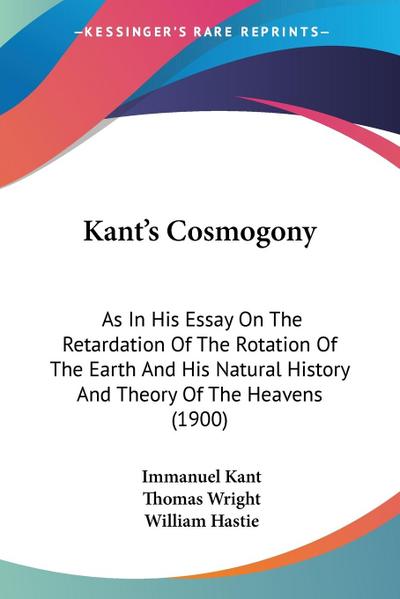 Kant’s Cosmogony