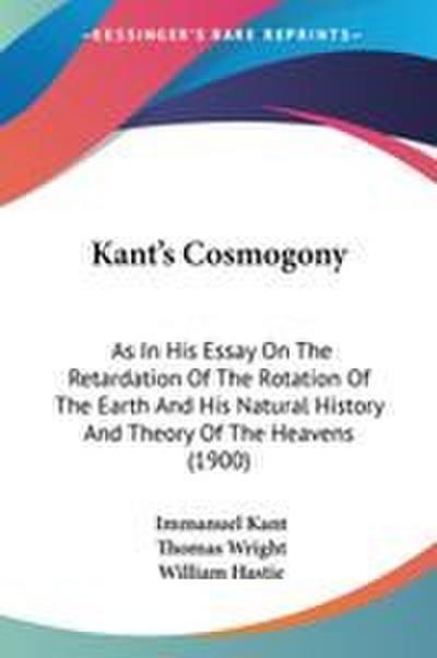 Kant’s Cosmogony