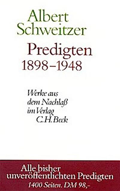 Predigten 1898-1948