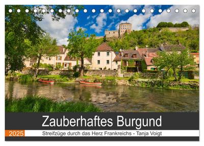 Zauberhaftes Burgund (Tischkalender 2025 DIN A5 quer), CALVENDO Monatskalender