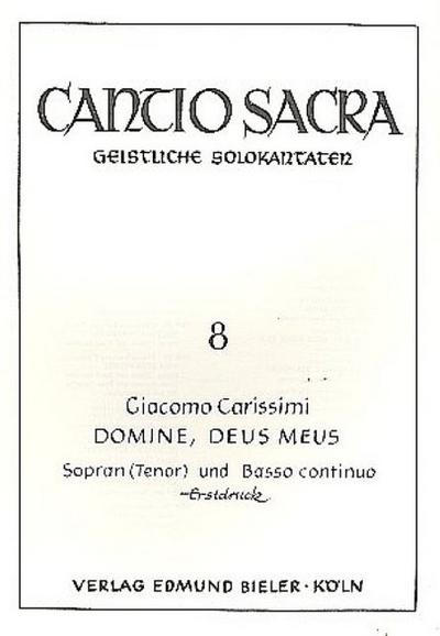 Domine, deus meus für Sopran (Tenor) und Bc