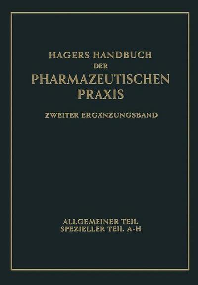 Hagers Handbuch der pharmazeutischen Praxis