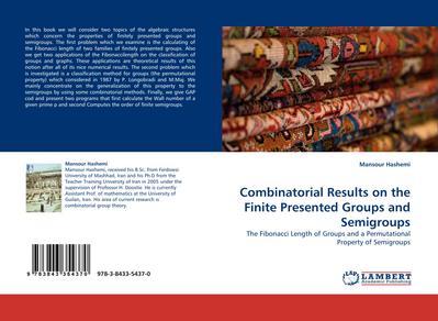 Combinatorial Results on the Finite Presented Groups and Semigroups