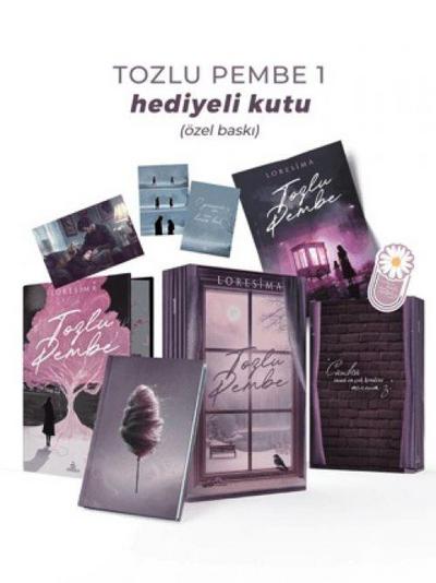 Tozlu Pembe 1 Yan Boyamali, Hediyeli Kutu, Ciltli