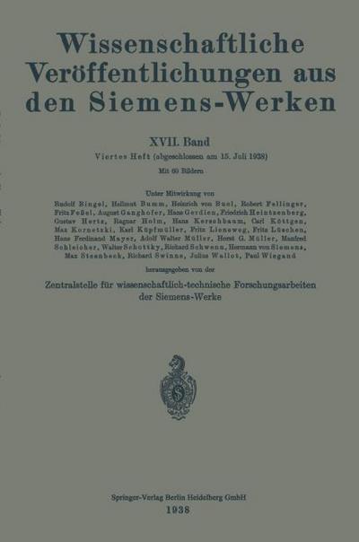 Wissenschaftliche Veröffentlichungen aus den Siemens-Werken