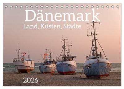 Dänemark - Land, Küsten, Städte (Tischkalender 2026 DIN A5 quer), CALVENDO Monatskalender