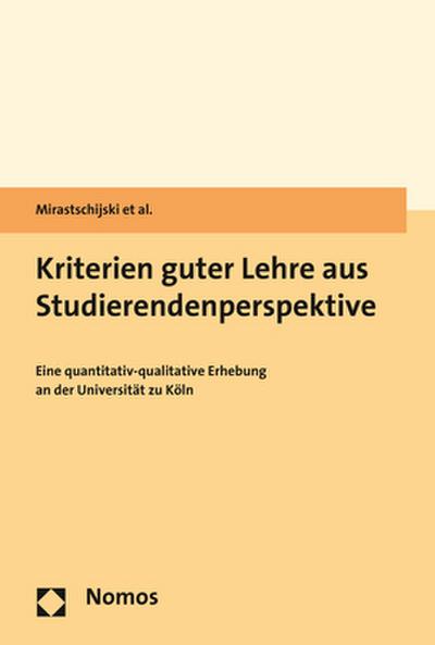 Kriterien guter Lehre aus Studierendenperspektive