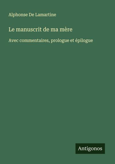 Le manuscrit de ma mère