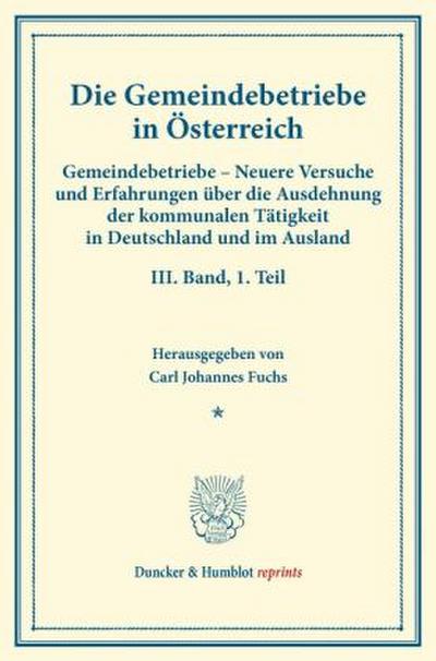 Die Gemeindebetriebe in Österreich.
