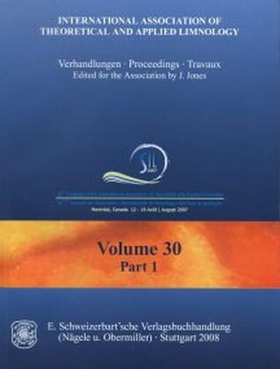 30th Congress of the International Association of Theoretical and Applied Limnology, Montreal, Canada 12 - 18 August, 2007