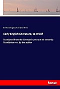 Early English Literature, to Wiclif