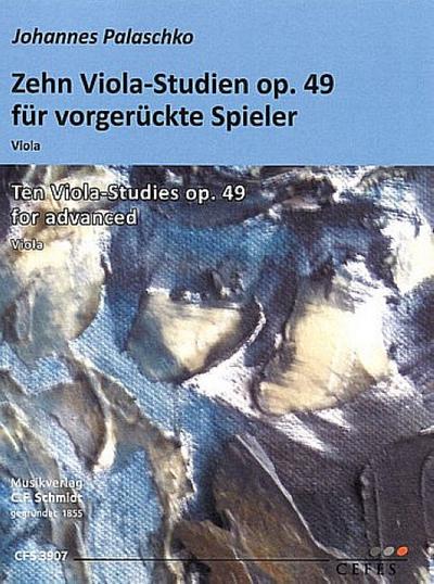 10 Studien für vorgerückte Spieler op.49für Viola