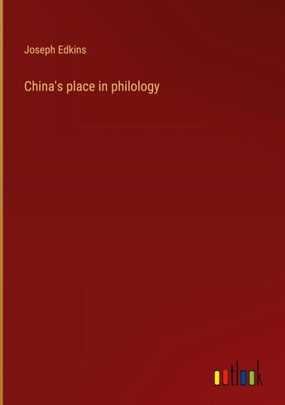 China’s place in philology