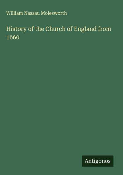 History of the Church of England from 1660