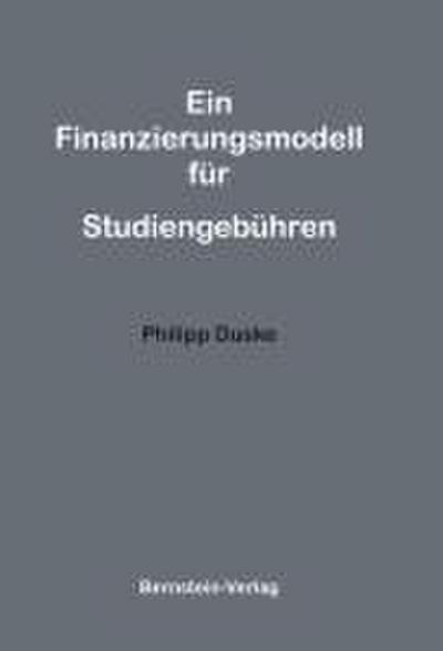 Ein Finanzierungsmodell für Studiengebühren