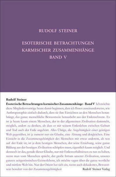 Esoterische Betrachtungen karmischer Zusammenhänge. Bd.5